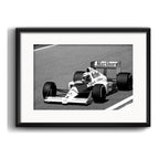 Cuadro Alain Prost Mclaren Mp4/5 Decoración Con Paspartu Marco Negro