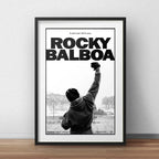 Cuadro Rocky Balboa Stallone Boxe Decoracion Con Paspartú