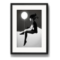 Cuadro Chica Con Globo Arte Moderna Blanco Y Negro Paspartú
