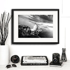 Cuadro Rio De Janeiro Fotos Blanco Negro Brs5 Con Paspartú Playa De Copacabana Con Marco Negro