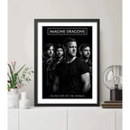 Cuadro Imagine Dragons Foto Iconica Rock En Blanco Y Negro Marco Negro