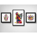 Set 3 Cuadros Buda Flor De Loto Hamsa Pop Art Zen Feng Shui