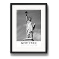 Cuadro New York Ciudad Blanco Y Negro Foto B2 Con Paspartú Marco Negro