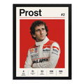 Cuadro Alan Prost Piloto Formula 1 Logros Signature Auto Marco Negro