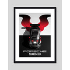 Cuadro Porsche 963 Auto Carrera Modelo Marca Arte Decoracion Marco Negro