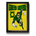Cuadro Green Lantern Comics Literna Verde Heroes Decoracion Marco Negro