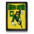Cuadro Green Lantern Comics Literna Verde Heroes Decoracion Marco Negro