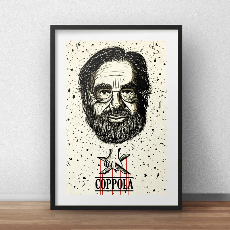 Cuadro Francis Ford Coppola Director Peliculas Con Paspartú Marco Negro