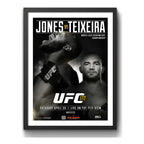 Cuadro Ufc Fight Peleas Famosas Retro Mma Deporte Coleccion Ufc 172 Jon Jones Vs Glover Teixeira Negro