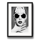 Cuadro Fashion Moda Blanco Y Negro Salón Decoración Paspartú