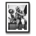 Cuadro Stephen Curry Golden State Warriors Basket Baloncesto Marco Negro