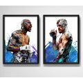 Set 2 Cuadros Mcgregor Mayweather Boxeo Ufc Deporte Gym