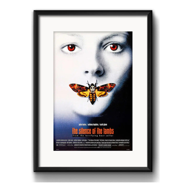 Cuadro El Silencio De Los Inocentes Silence Lambs C Paspartu Marco Negro