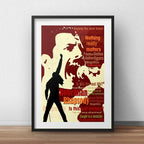 Cuadro Queen Letra Bohemian Rhapsody Decoracion Con Paspartú Marco Negro