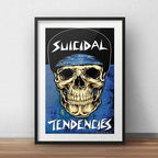 Cuadro Suicidal Tendencies Hardcore Punk Calavera C Paspartú Marco Negro
