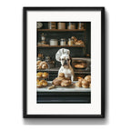 Cuadro Bulldog Frances Bake Chef Cocina Bakery Con Paspartu Marco Negro