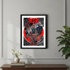 Cuadro Rush Rock Clasico Musica Arte Decoracion Marco Negro