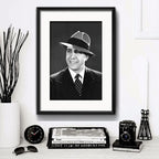 Cuadro Carlos Gardel Tango Cantante Decoracion Con Paspartu Marco Negro
