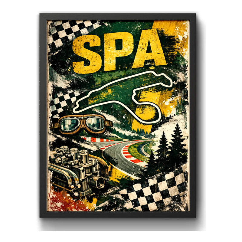 Cuadro Spa Francorchamps Circuit Carrera Formula 1 Autodromo Marco Negro