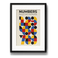 Cuadro Bauhaus Numbers Numeros Arte 53x43cm Con Paspartú Marco Negro