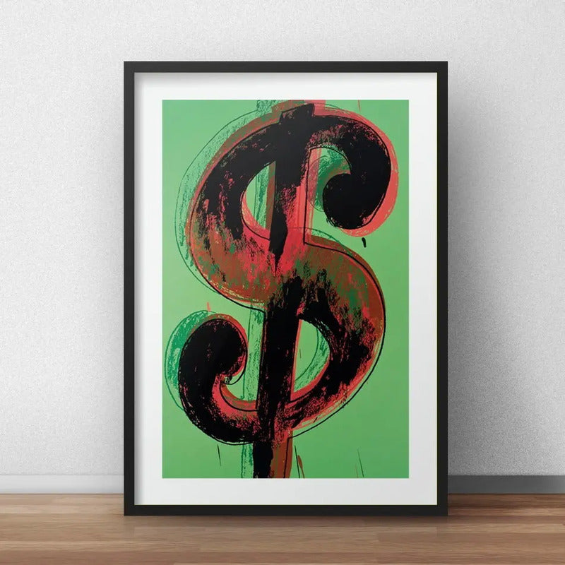 Cuadro Andy Warhol Pop Art Money $ Decoracion Con Paspartu