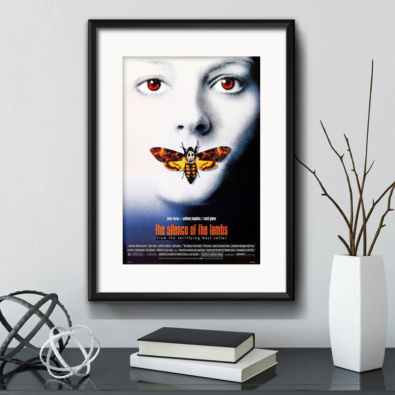 Cuadro El Silencio De Los Inocentes Silence Lambs C Paspartu Marco Negro