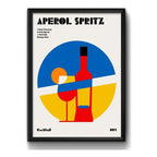 Cuadro Bauhaus Arte Cocktails Drinks Bebidas Receta Pub Bar Aperol Spritz Marco Negro