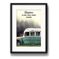 Cuadro Into The Wild Hacia Rutas Salvajes Frase Con Paspartú Marco Negro