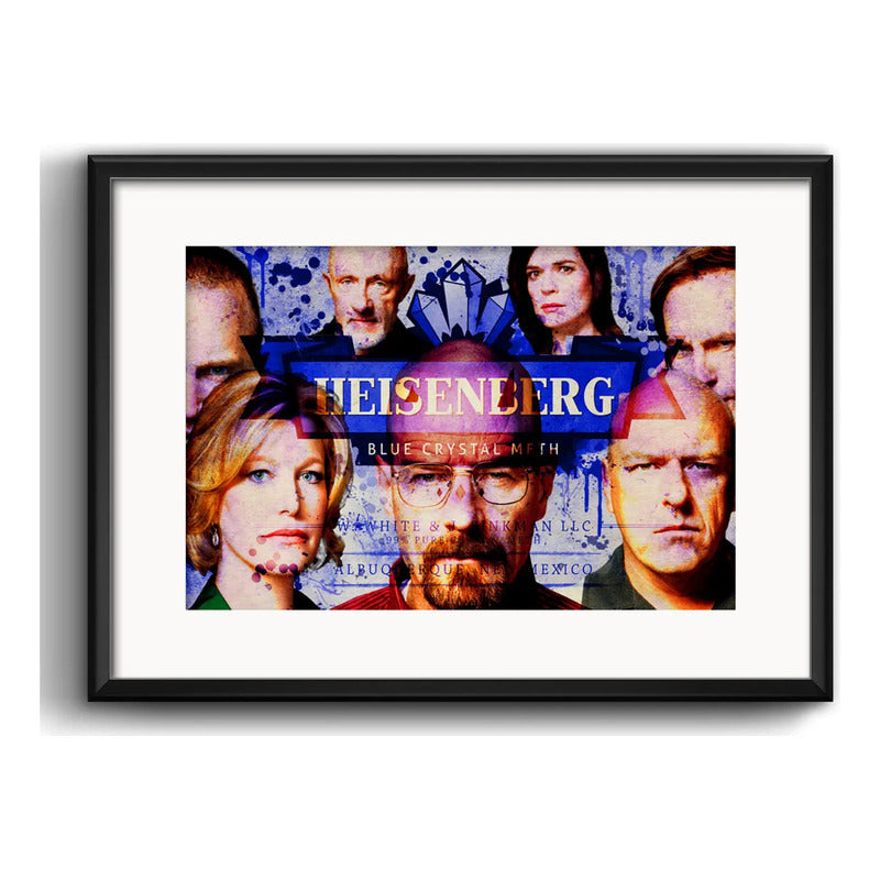 Cuadro Breaking Bad Personajes Serie Decoracion Con Paspartú
