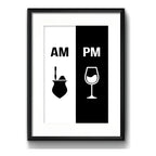 Cuadro Am Pm Mate Vino Cocina Living Decoracion Con Paspartú