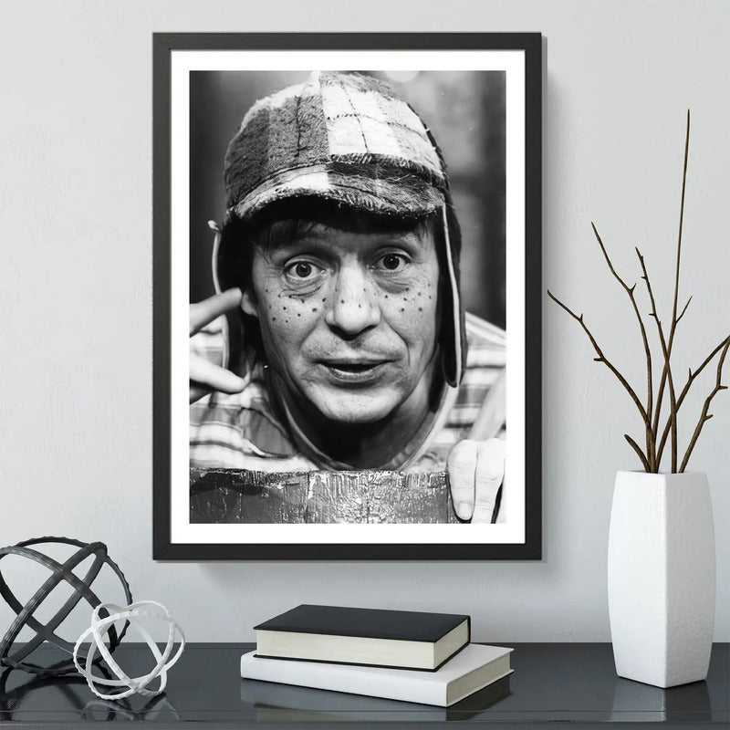 Cuadro El Chavo Del 8 Chapulin Don Ramon Chesperito Serie El Chavo Del 8 Con Marco Negro