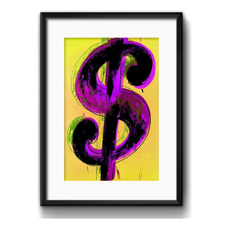 Cuadro Andy Warhol Pop Art Money $ Decoracion Con Paspartu