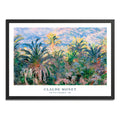 Cuadro Dormitorio Living Claude Monet Palmeras De Bordighera Marco Negro