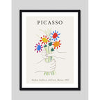 Cuadro Picasso Bouquet Of Peace Flores Obra Pintor Arte Marco Negro