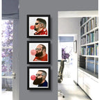 Set 3 Cuadros Barbudos Chicle Pop Art Barber Shop Decoracion