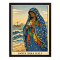 Cuadro Santa Sara Kali Patrona Del Pueblo Gitano Arte Jesus Marco Negro