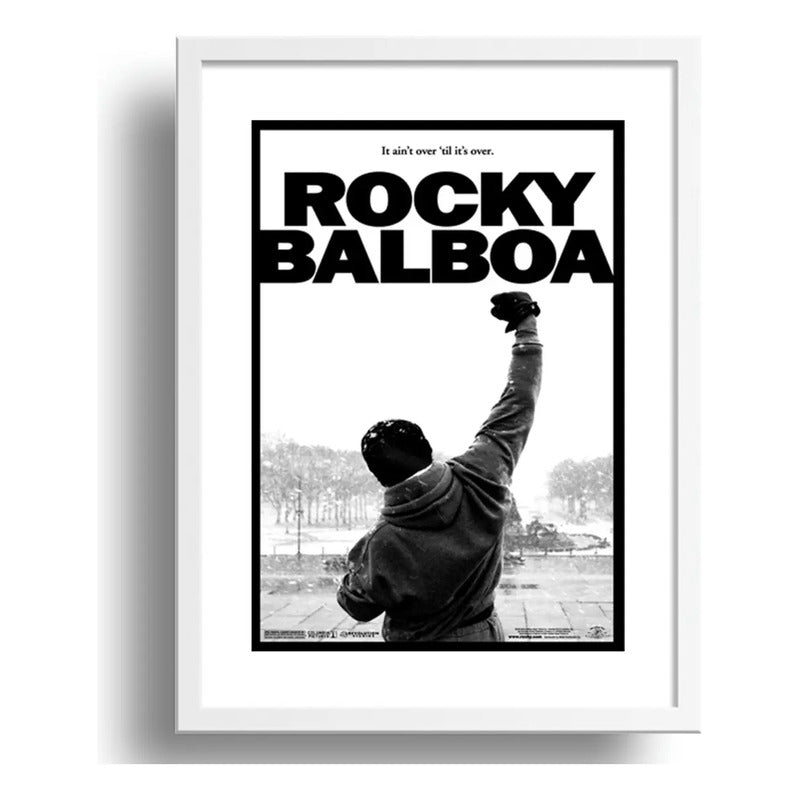 Cuadro Rocky Balboa Stallone Boxe Decoracion Con Paspartú