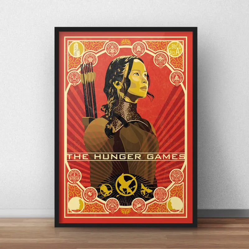 Cuadro The Hunger Games Los Juegos Del Hambre Decoracion Modelo 1 Marco Negro
