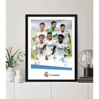 Cuadro Real Madrid Fútbol Jugadores Deporte Decoracion Marco Negro