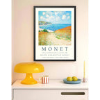 Cuadro Dormitorio Living Claude Monet Campos Trigo Pourville Marco Negro