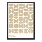Cuadro Para Living Cocina Estudio Decoracion Moderna Nude Bauhaus Color Beige Con Marco Negro