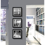 Set 3 Cuadros Dubái Emiratos Arabes Blanco Y Negro Decora