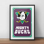 Cuadro Mighty Ducks Somos Los Mejores Hockey Cine Paspartú Marco Negro