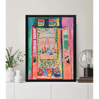 Cuadro Dormitorio Living Matisse Vista Desde La Ventana Arte Marco Negro
