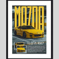 Cuadro Mazda Rx-7 Auto Modelo Deportivo Marca Art Decoracion Marco Negro