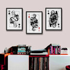 Set 3 Cuadros Game Of Thrones Houses Casas Cartas Serie Tv