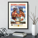 Cuadro Boxeo Boxing Peleas Icónicas Deporte Gym Decoracion Sugar Ray Leonard Vs Thomas Hearns Con Marco Negro