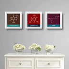 Set 2 Cuadros Formula Quimica Del Café Vino Chocolate Decor