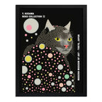 Cuadro Yayoi Kusama Cats & Dots Gato Neko Arte Japones Marco Negro
