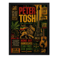 Cuadro Peter Tosh Rastafari Guide Reggae Arte Rock Vintage Marco Negro